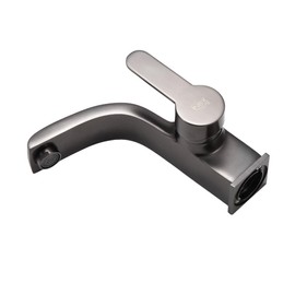 INEX EUROPA Titanium Black Basin Tap with 10 Years Warranty Curved Design Water Saving Adjustable Pressure