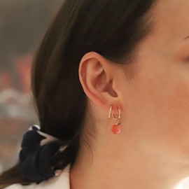 Rockyu Women's Earrings, Fruit Design, Summer, Summer, Watermelon, Cactus, Rose, Lemon, Beach Earrings, Cute, Christmas, Sterling Silver