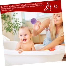 Housoutil 2pcs Lollipop Shaped Body Exfoliating Cleaning Sponge Gentle Bath Shower Sponge for Soft Skin Reusable for Men and Women Comfortable Bathing Tool