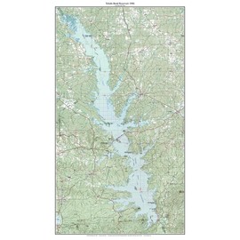 Toledo Bend Reservoir 1986 - USGS Old Topographic Lake Map Custom Composite Reprint - Louisiana 21 x 36