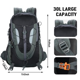 NPJGKY 30L Hiking Backpack, Waterproof Outdoor Bag, Travel Camping Men'S And Women'S Sports Backpack (Black)