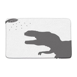 Sunhe Dinosaur Bath Mat Cartoon Animal Bathing Dinosaur Silhouette Funny Dino Creative Pattern for Kids Bathroom Decor Rug Absorbent Doormat Kitchen Toilet Floor Rug-18x30 Inch