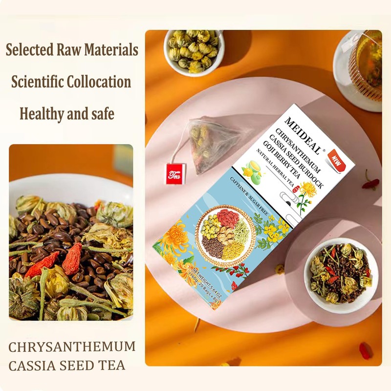 Meideal Chrysanthemum Cassia Seed & Burdock Goji Berry Tea, Liver