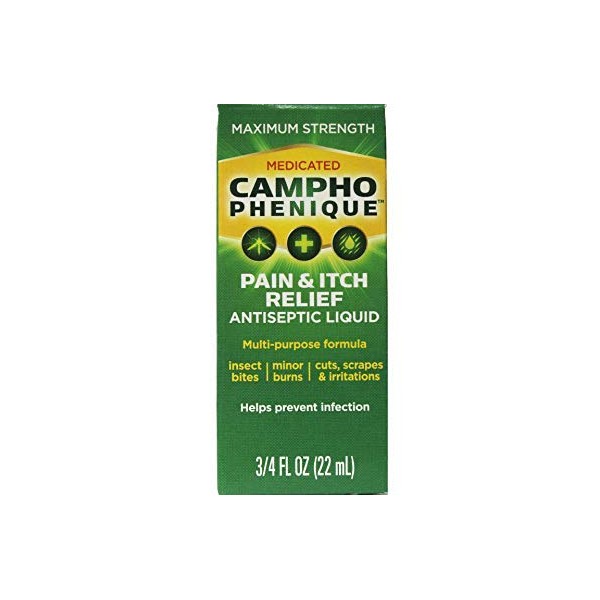 Campho-Phenique Pain & Itch Relief Antiseptic Liquid 0.75 fl oz (Pack of 3)