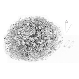 1000 Exquisite and Small 19mm Safety pins, Metal Sewing Clothing Accessories, Trimming and Fixing Safety pins (Silver)