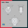 Kotarbau Set of 4 Furniture Castors Diameter 40 All Shelves