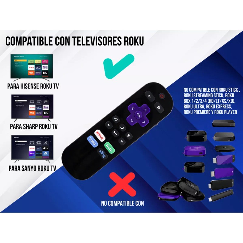 Control Remoto Compatible Con Sanyo Smart Tv Directo