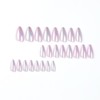 24 PCS Press on Nails Short Almond Medium Fake False