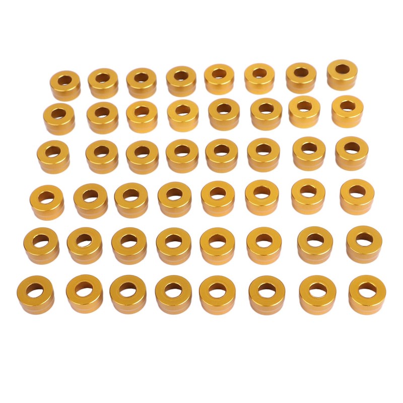 SHMTOOL 48PCS Gold Engine Bolt Cap Cover Kit Aluminum for