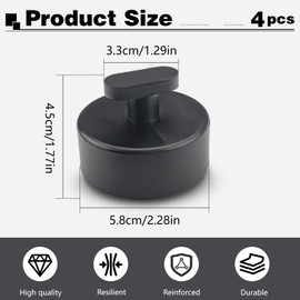 4Pcs Rubber Jack Pads Essential Accessory Compatible with 2011,2017,2018,2019 C5, C6, C7, C8 Corvette Jacking Jack Lift Point Pad Adapter (Black)