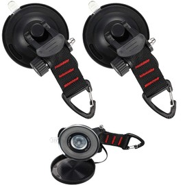 Suction Cup Anchor with Attachment Hook Tying Up, Suction Cup Attachment Hook for Car Side Awnings Tents Camping Tarpaulin Accessories (2 Pieces)