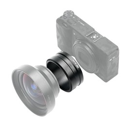 JJC Metal Lens Filter Adapter Ring Compatible with RICOH GW-4 Wide Conversion Lens to GR III GR3 Camera, Replacement for RICOH GA-1 Lens Adapter