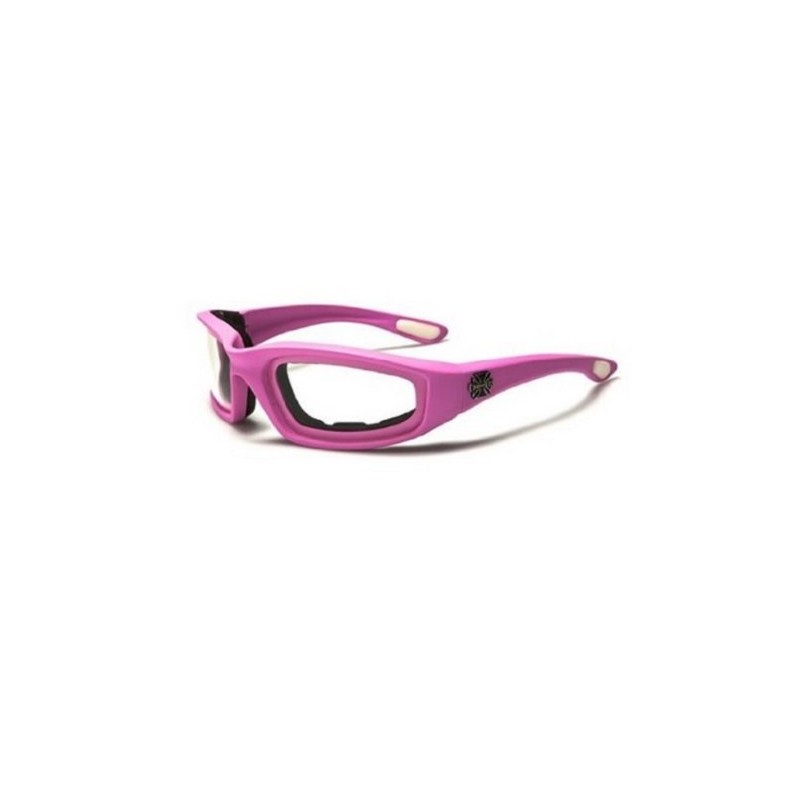 Choppers Womens Pink Padded Motorcycle Biker Glasses Goggles - Several