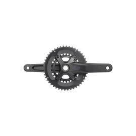 microSHIFT Sword 2X Crankset - 175mm, 10-Speed, 48/31t, 110 Asym BCD, 24mm Spindle, Black, Gray