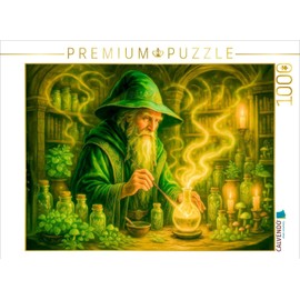CALVENDO Puzzle Wizard mixes Ancient Potion with Magical Herbs | Size