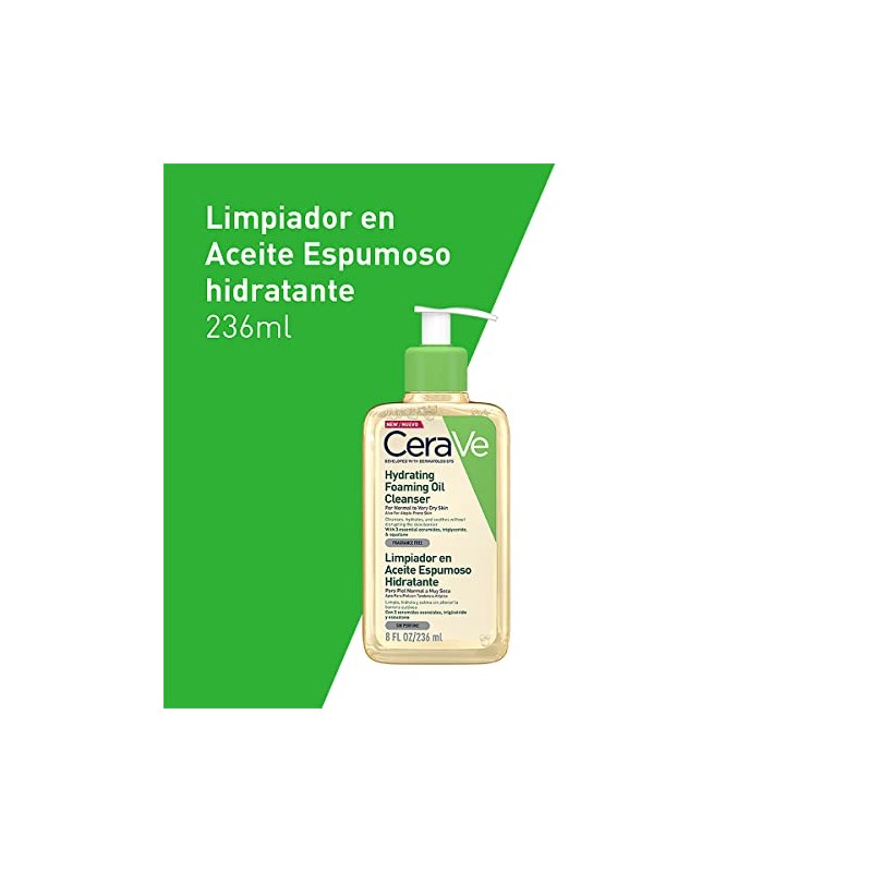 CeraVe Limpiador en Aceite Espumoso Hidratante Piel Normal a Muy