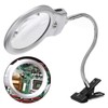 Clamp Magnifying Glass 2X and 6X Dual Lens Flexible Hose