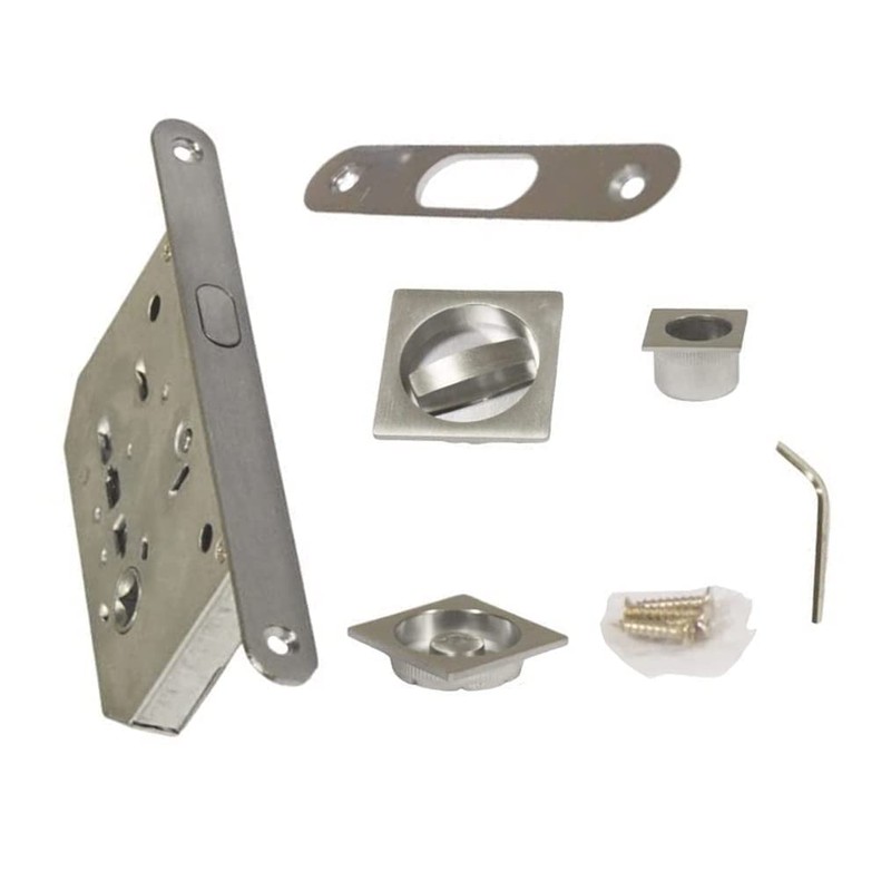 bricoleva.it Sliding Door Lock Set Square with Touch Handle with