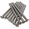 10 x M3.5 Chrome 50mm Long Screws - Flat Slotted