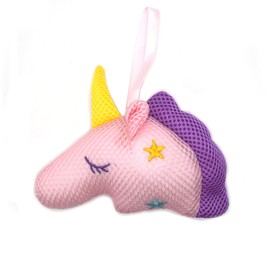 Cute Unicorn Kids Bath Loofahs Balls for Baby Girls Boys Mesh Shower Ball Pouf Exfoliating Bath Sponge Body Cleaner Bath Accessories (Pink Unicorn)