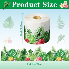 Boho Bulletin Board Borders Classroom Greenery Plant Die Cut Self Adhesive Tropical Leaves Borders Trim Stickers Back to School Decor for Bulletin Board Wall Blackboard Classroom Decorations(98.4 ft)