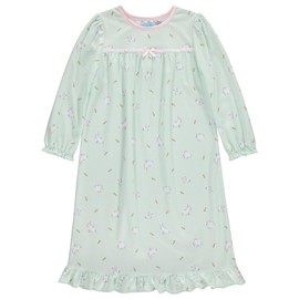 Dreamwave Girls Granny Gown Nightgown, Toddler to Big Kid, Bunny Design, Soft, Comfortable, Adorable Pajamas For Girls