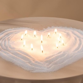 Pearled Candle 18 Oz - Lavender Lemon Fragrance Fresh Scented Non Toxic Luxury Long Lasting Powder Candles up to 120 Hours - Refillable Candle Sand with 35 Wicks for Candle Making Gift box packaging mother reynolds natalie - Flavor: lemon White candles