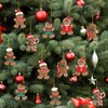 12PCS Gingerbread Ornaments, Ginger Man Ornament with Strings, Gingerbread Man