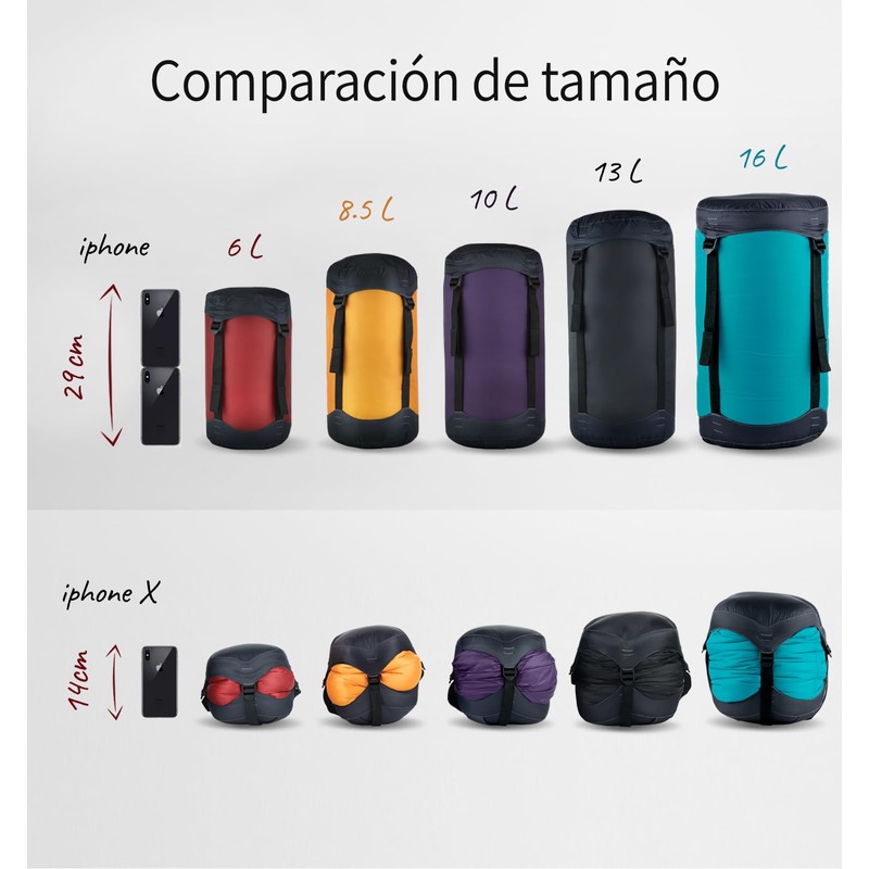 Litume Bolsa de compresión, Resistente al Agua, Ligera, con Cierre