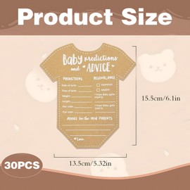 ELNX 30 Pcs Baby Prediction Cards, Baby Shower Prediction Cards Baby Shower Decorations Baby Shower Games for Baby Shower Advice