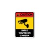 Magnet America Caution Sign: Smile You're On Camera Security Magnet