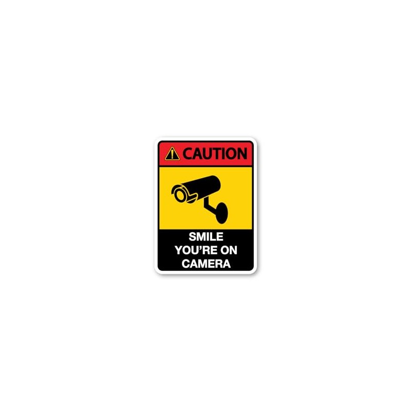 Magnet America Caution Sign: Smile You're On Camera Security Magnet