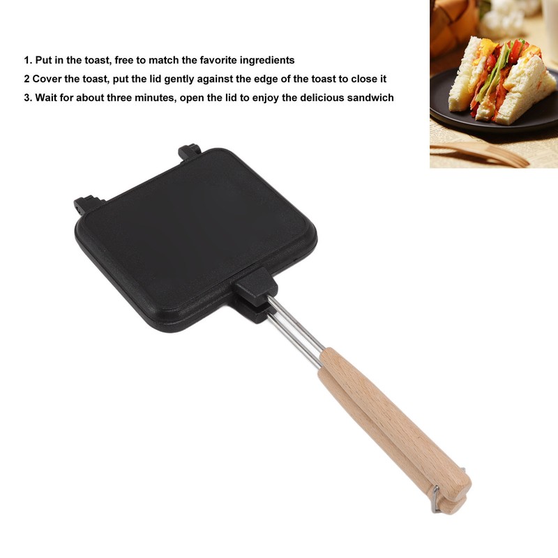Double Sided Frying Pan Aluminum Alloy Sandwich Cooking Pan with