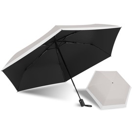 KOZUMUWAN Parasol, Ultra Lightweight, 7.4 oz (210 g), UV Reduction, 100% Full Light Blocking, Heat Shield, One-Touch Automatic Opening/Closing Umbrella, Compact Folding Parasol, UV Protection