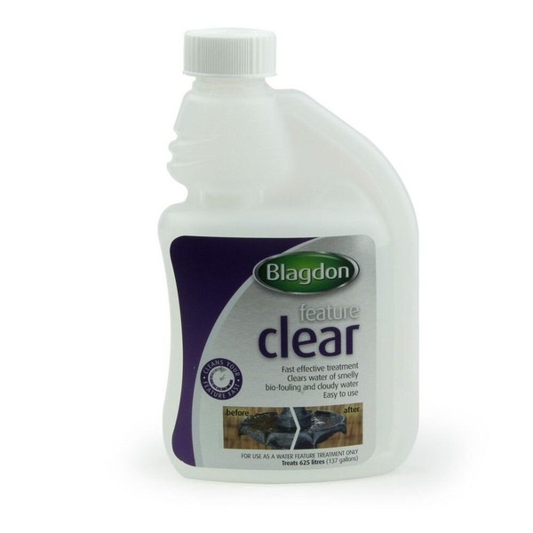 Blagdon Feature Clear, Fast Acting, Effective Treatment, Cleans Cloudy Water and Smelly Bio-Fouling, Removes Sludge & Algae, 250ml, Treats 625 Litres