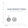 PicturesOnGold.com Saint Benedict Round Religious Medal EXCLUSIVE - Sterling Silver