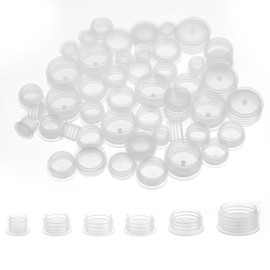 60PCS Salt and Pepper Shaker Stoppers Plastic Stoppers for Salt and Pepper Shaker Salts Shakers Stopper Plastic Reusable Round End Caps for Bottles 11/13/15/17/19/24mm