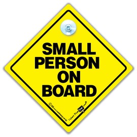Small Person On Board Sign, Baby On Board Sign, Grandchild on Board Sign, Baby On Board Car Sign, Grandchild On Board Car Sign, Baby Car Sign, Grandchild Car Sign 14 cm x 14cm