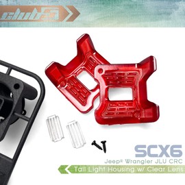 Club 5 Racing Scale Tail Light Housing w/ Lens for SCX6 Jeep Wrangler