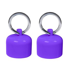 Lyfengdeam 2 Pcs Creative Mini Jewelry Storage Box Portable Travel Ring Necklace Bracelet Earrings Organizer Fashion Keychain Container Gifts (Purple)