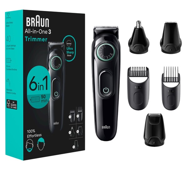 Braun All-in-One Style Kit Series 3 3460, 6-in-1 Trimmer for