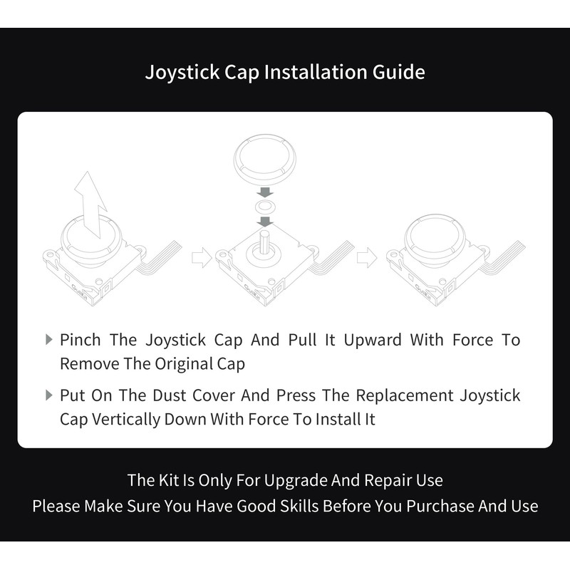 GuliKit TMR Joystick Replacement for Joycon, No Drift, High Precision,