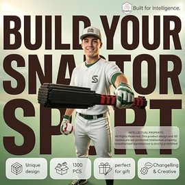 Baseball 3D Building Block Set - Ball and bat - Educational Toy - Perfect for Ages 14 15 16 Years and Above - Challenging, Creative Fun and Skill-Building - 3D Instruction (1300PCS)