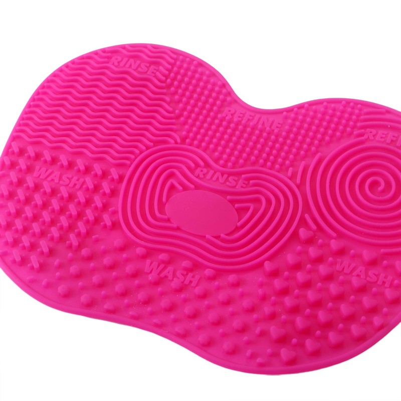 Vtrem Makeup Brush Cleaner Mat 2 Packs Portable Silicone Cosmetic