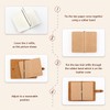 Fasjosma Leather Small Travel Journal Notebook, Vintage Daily Journal notebook