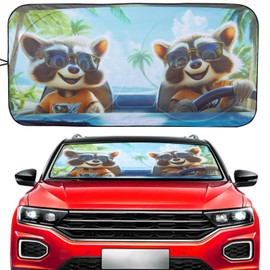 Vepagoo Windshield Sun Shade Design Sun Shade for Car Front Window Anti-UV Rays，Heat Protection for Automobile Interior Dashboard，Car Window Dekoration (65X32 inches)