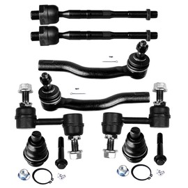 ASAPE 8 Pcs Suspension Kit - Fit 2004-2015 for Nissan TITAN 2005 for Nissan Armada, Include - Inner Outer Tie Rod Ends Front Sway Bar End Links Lower Ball Joints OE# ES800031 ES800032