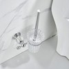 WOLIBEER Crystal Toilet Brush Holder, Chrome Toilet Cup Set with