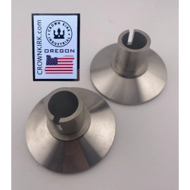 Crown Kirk Industrial .670" Arbor Flange Washer for Bench Grinder – 2.5" OD Stainless Steel Keyed