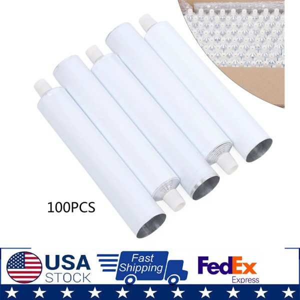 SENDERPICK 100pcs Travel Tube Aluminum Empty Unsealing Toothpaste Tubes Environmentall